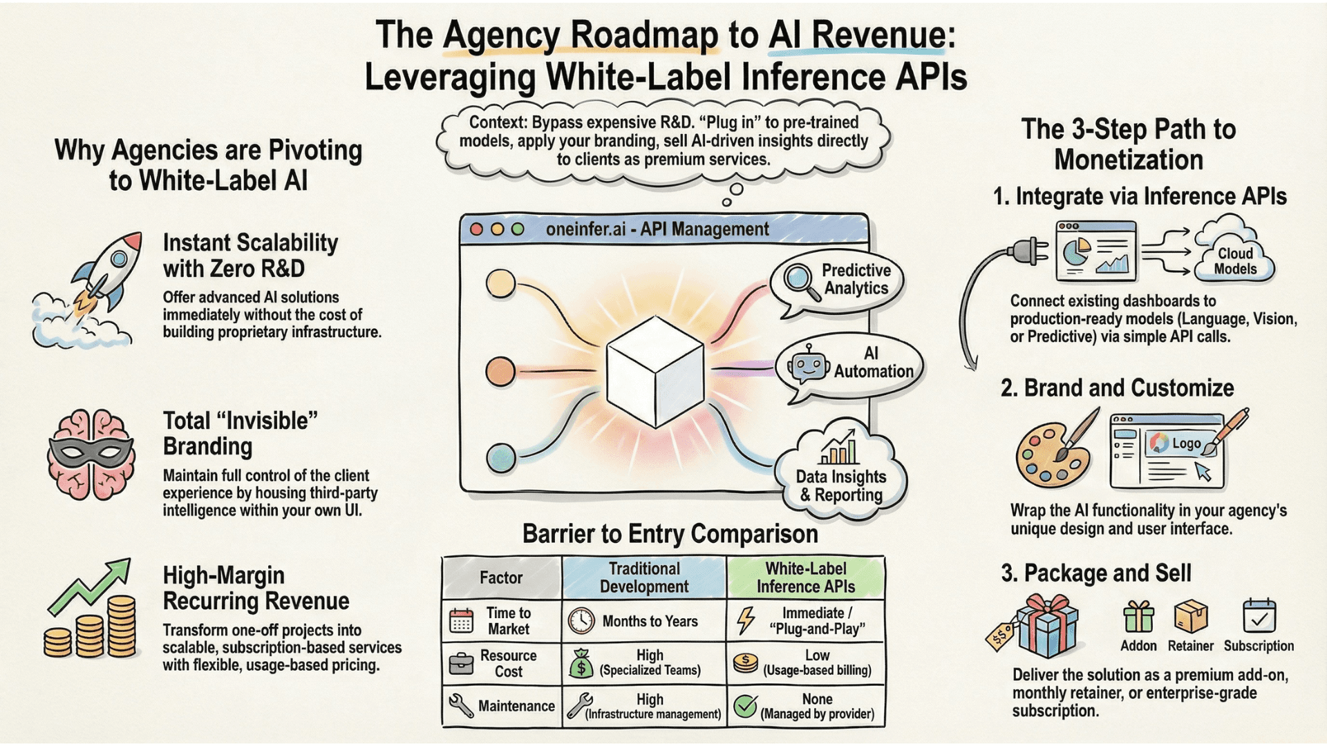 White-Label AI Features — How Agencies Build New Revenue With Inference APIs